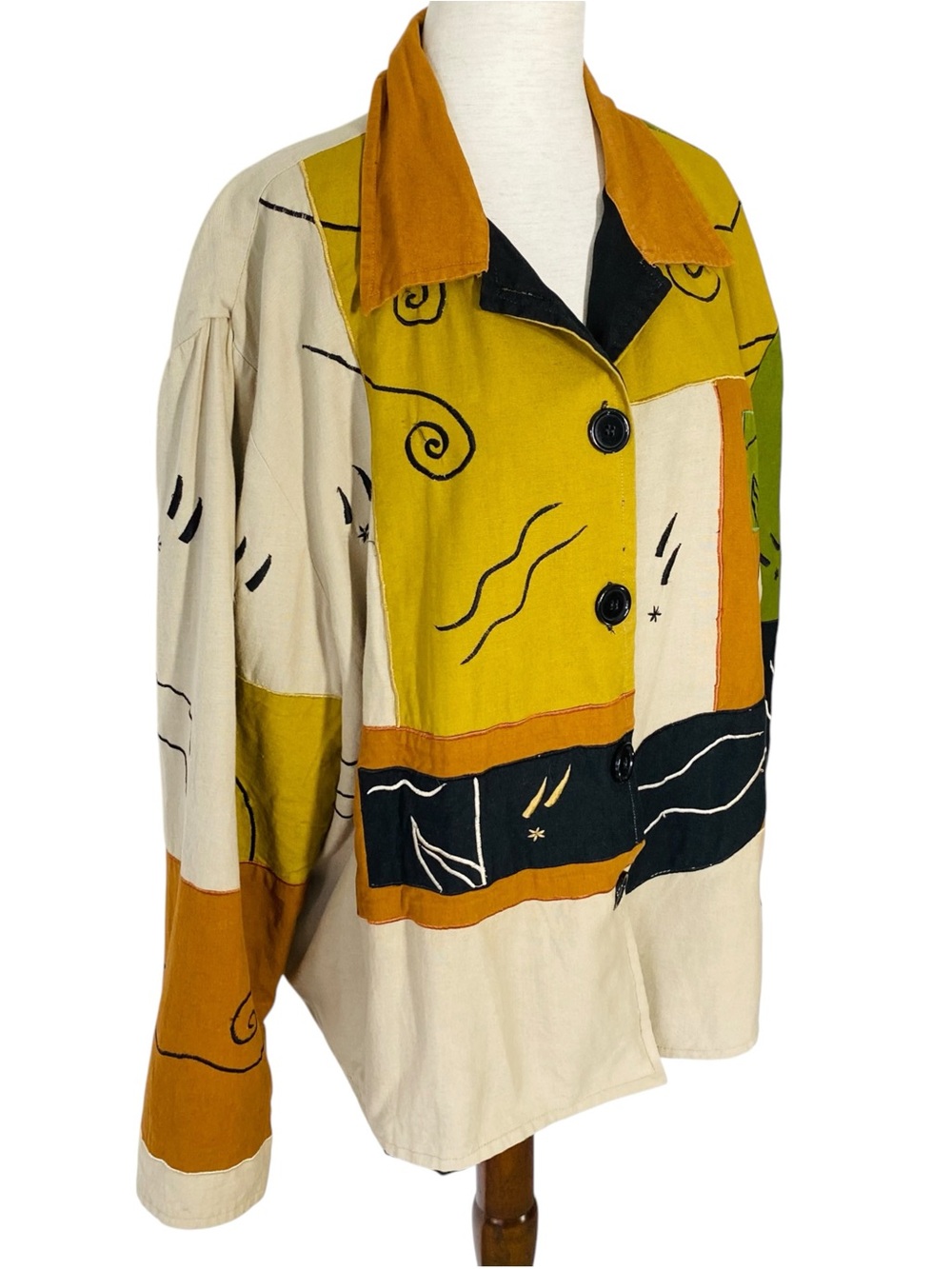 VINTAGE Embroidered Patchwork Jacket - Picture 4 of 5